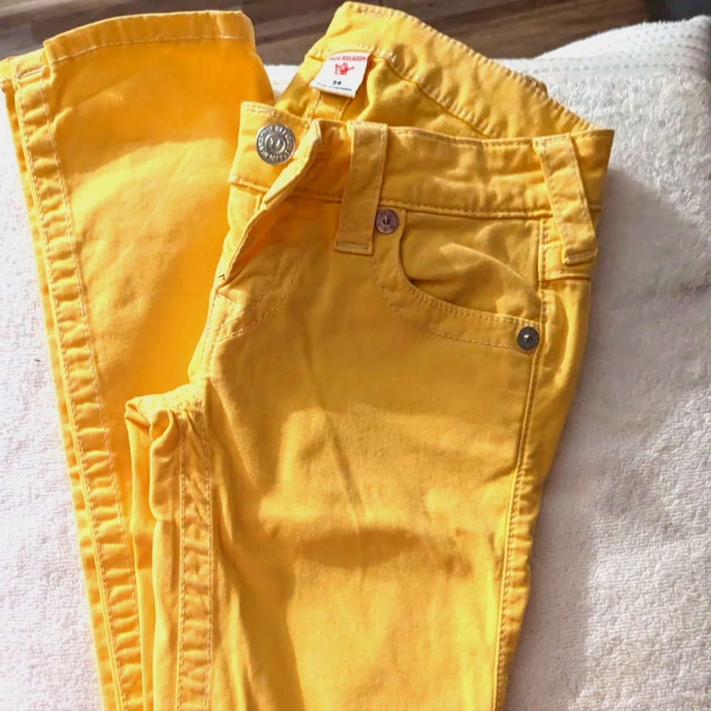 Yellow True Religion jeans